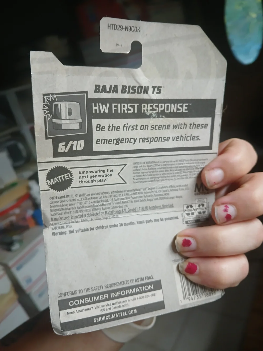the Hot Wheels Baja Bison T5 from the 2024 HW First Response series (6/10, numbe